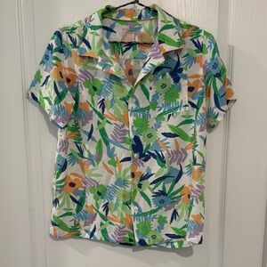 Cat & JackFloral Short Sleeve Button-Up Shirt